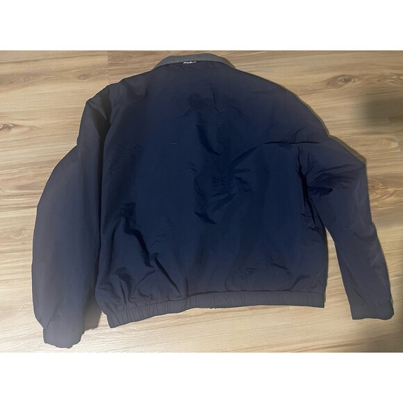 Eddie Bauer Men's Large Jacket Full Zip‎ Blue Nylon W/ Lining & Insulation - Picture 8 of 9